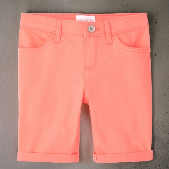 THE CHILDREN’S PLACE • Roll Cuff Twill Skimmer Shorts Pretty Peach - Picture 4 of 4